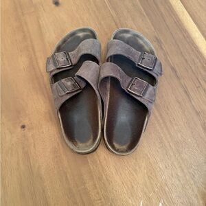 Birkenstock Briwn Arizona Sandals - Size 38